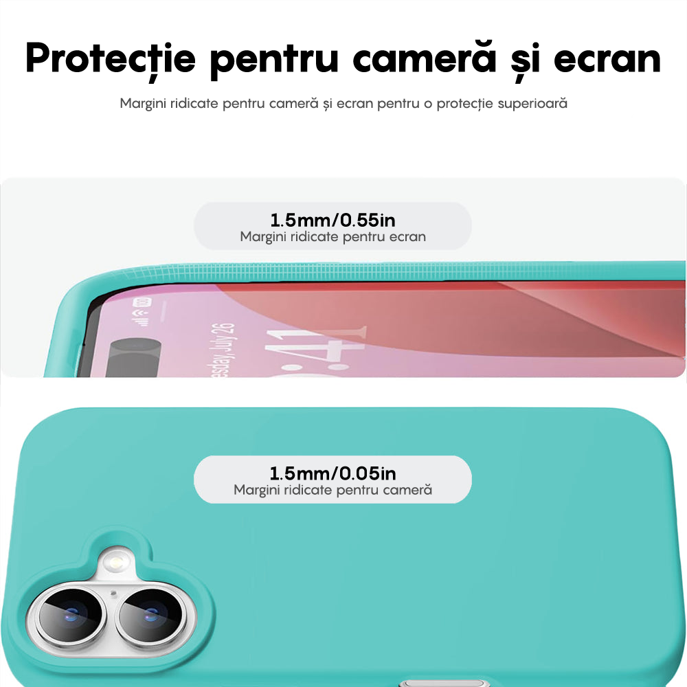 Husa Soft Silicone - iPhone 16 - Turcoaz