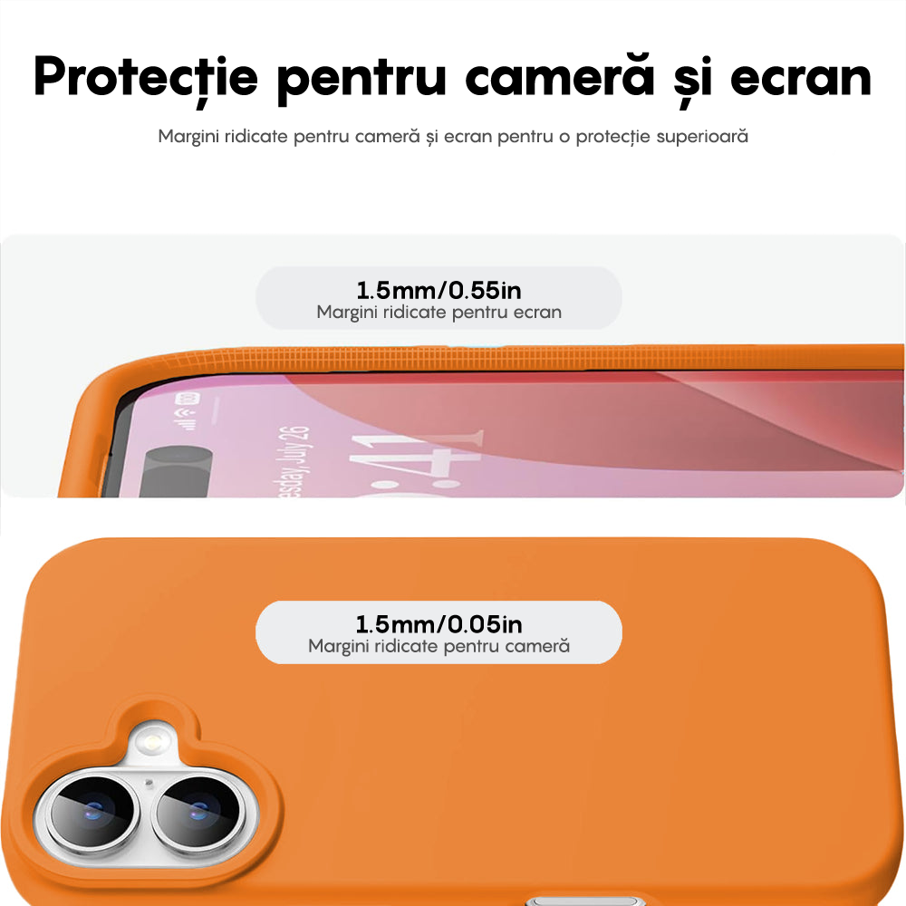 Husa Soft Silicone - iPhone 16 - Nectarine