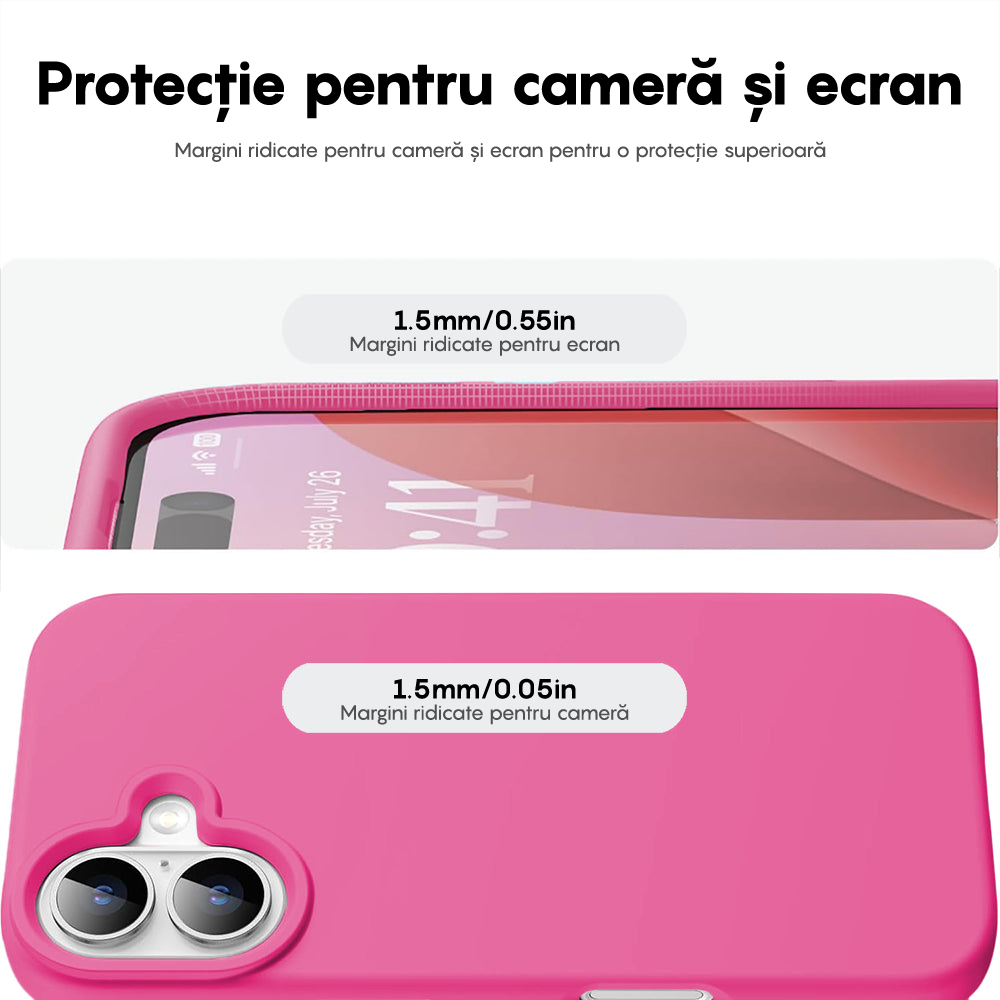 Husa Soft Silicone - iPhone 16 - Fuchsia