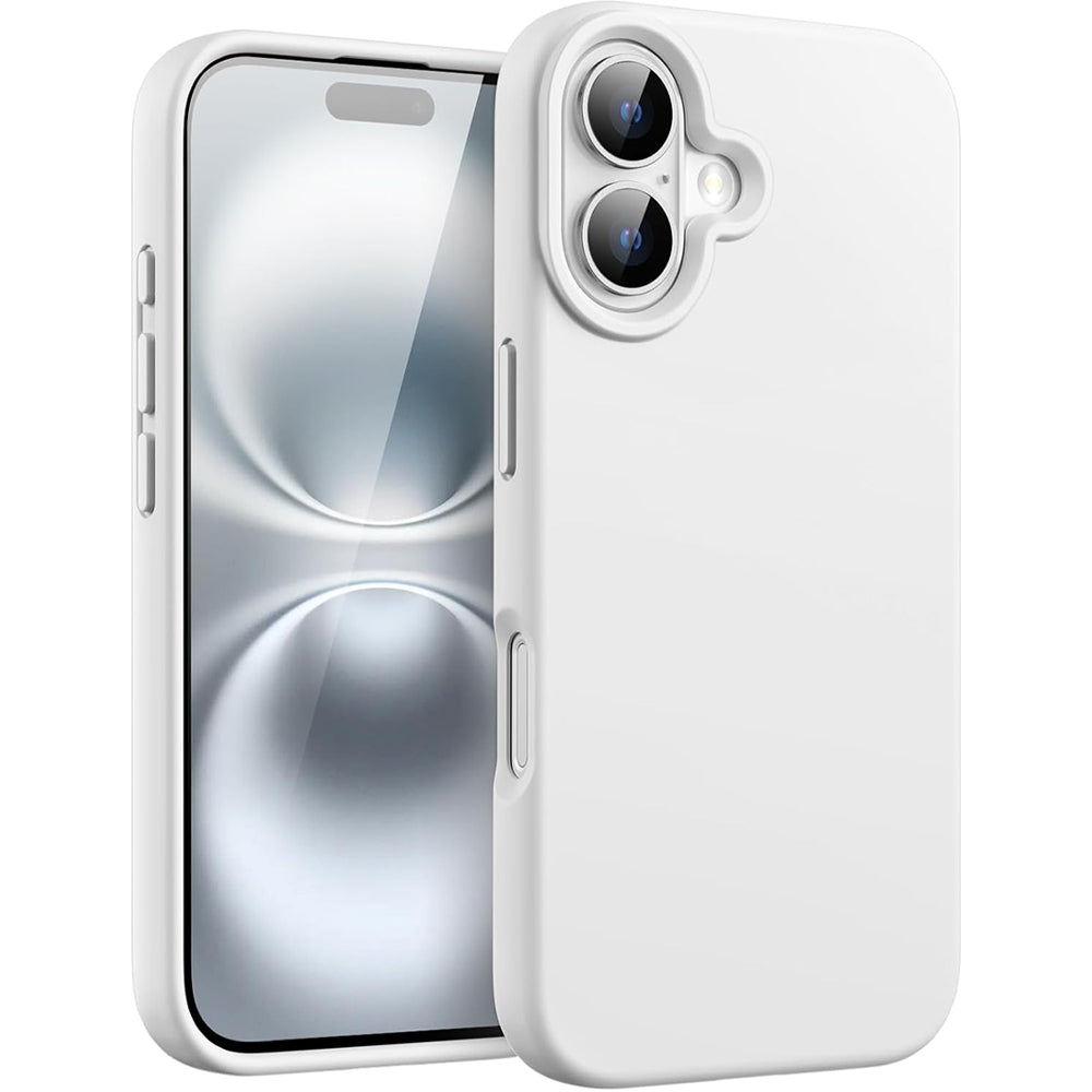 Husa Soft Silicone - iPhone 16 - Alb