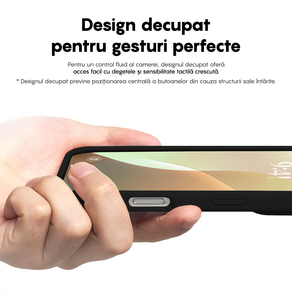 Husa Soft Silicone - iPhone 16 - Negru