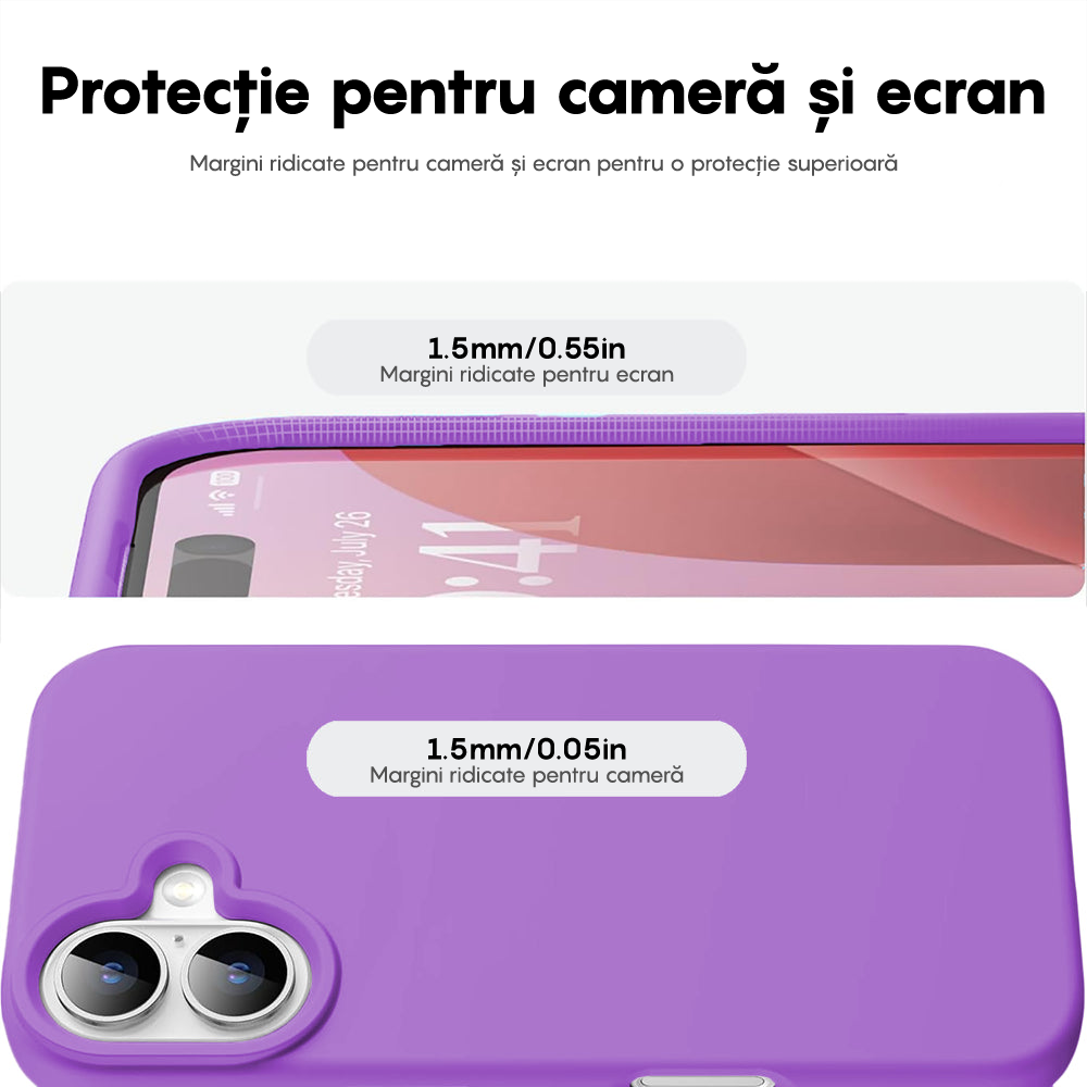 Husa Soft Silicone - iPhone 16 Plus - Light Purple