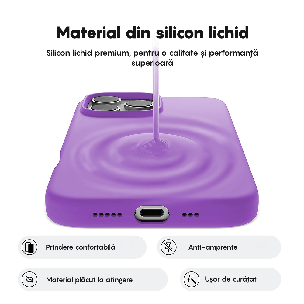 Husa Soft Silicone - iPhone 16 Pro Max - Light Purple
