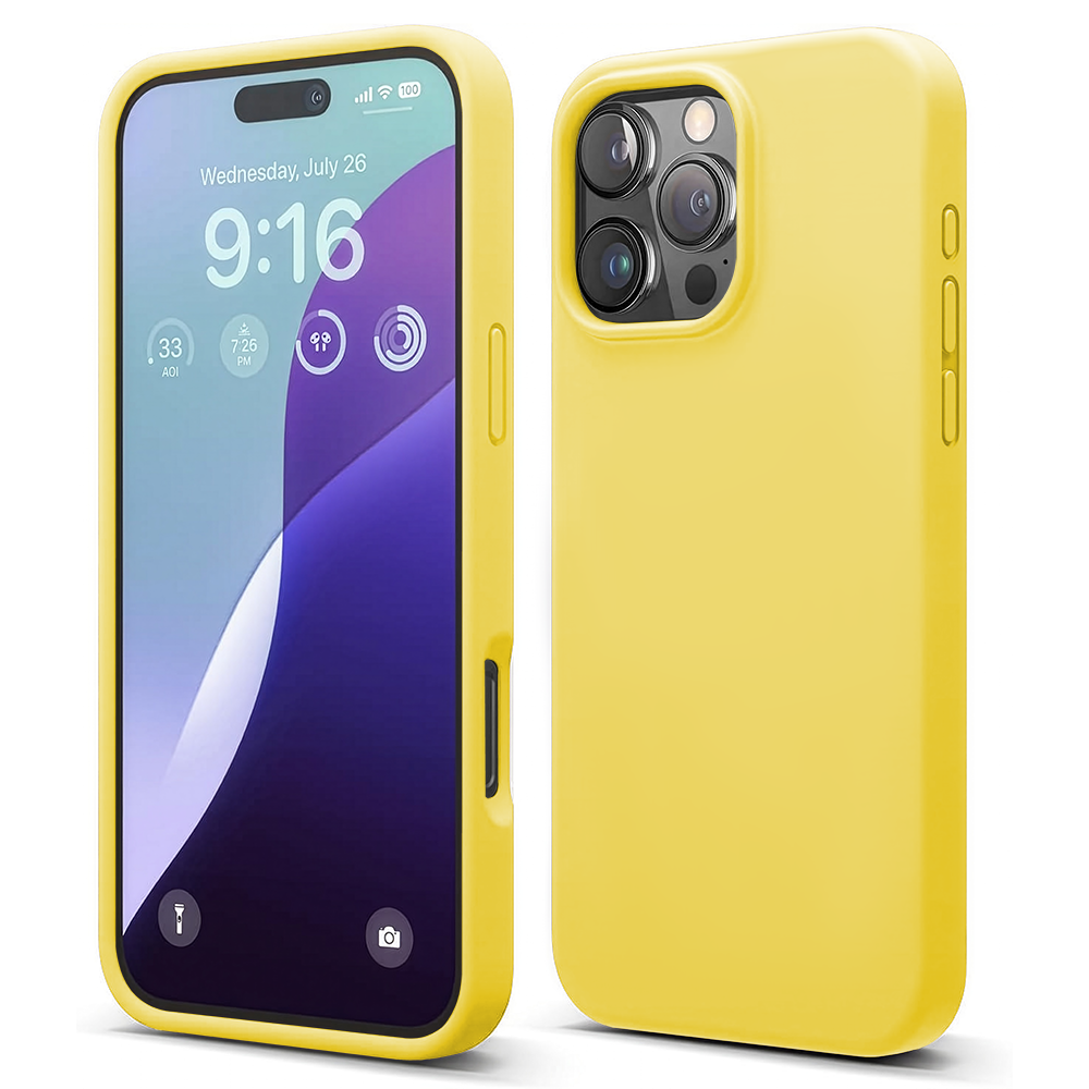 Husa Soft Silicone - iPhone 16 Pro Max - Galben
