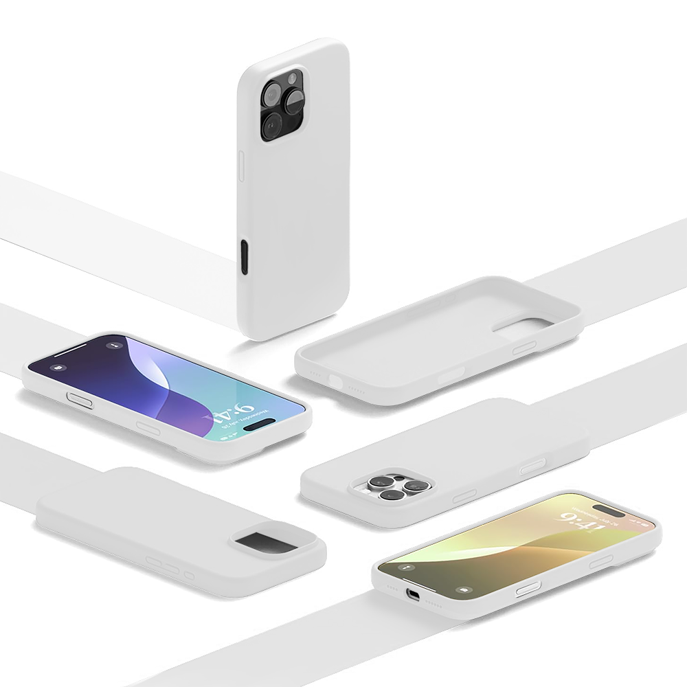 Husa Soft Silicone - iPhone 16 Pro Max - Alb
