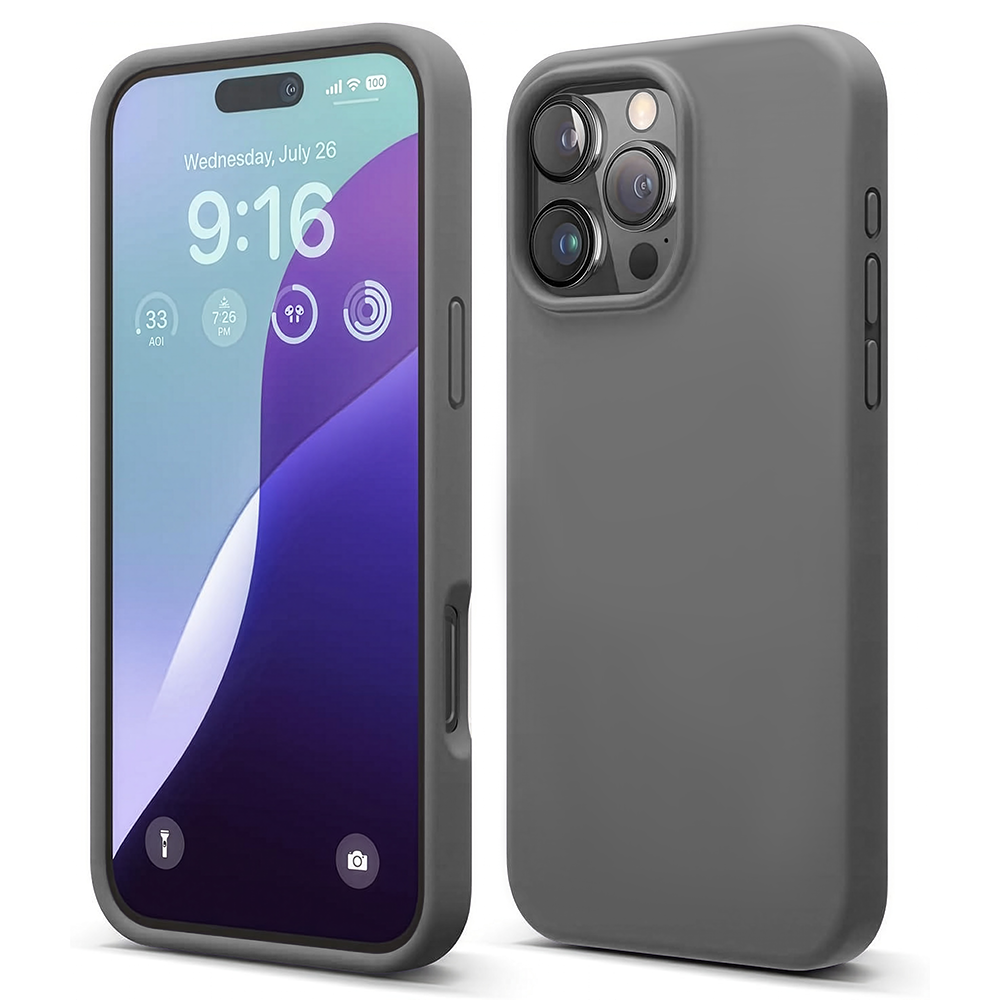 Husa Soft Silicone - iPhone 16 Pro - Dark Grey
