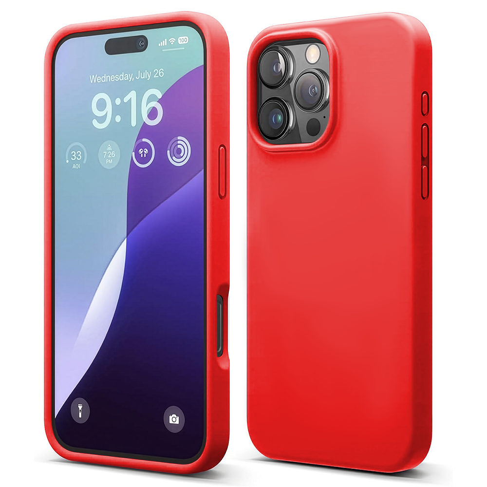 Husa Soft Silicone - iPhone 16 Pro - Rosu