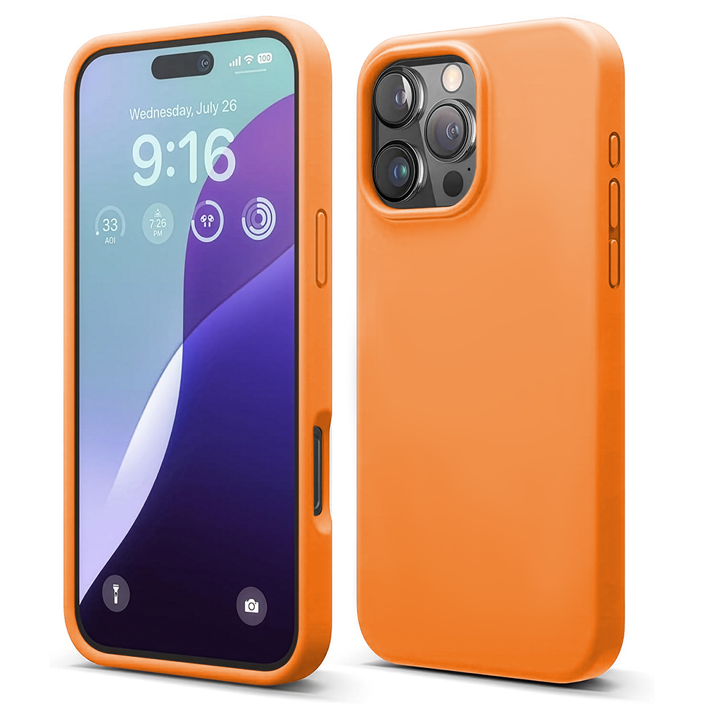 Husa Soft Silicone - iPhone 16 Pro - Nectarine