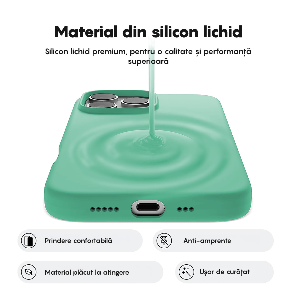 Husa Soft Silicone - iPhone 16 Pro - Webster Green