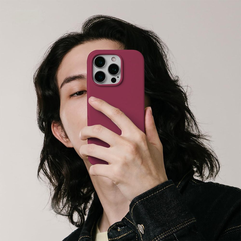 Husa Soft Silicone - iPhone 16 Pro - Burgundy