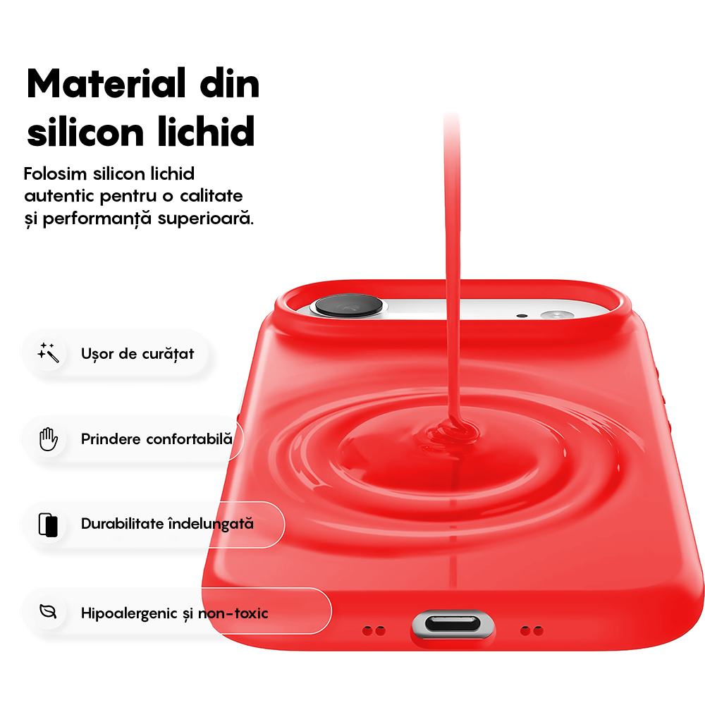 Husa Soft Silicone - iPhone 17 Air - Red