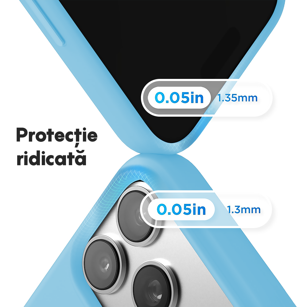 Husa Soft Silicone - iPhone 17 Pro - Cadet Blue