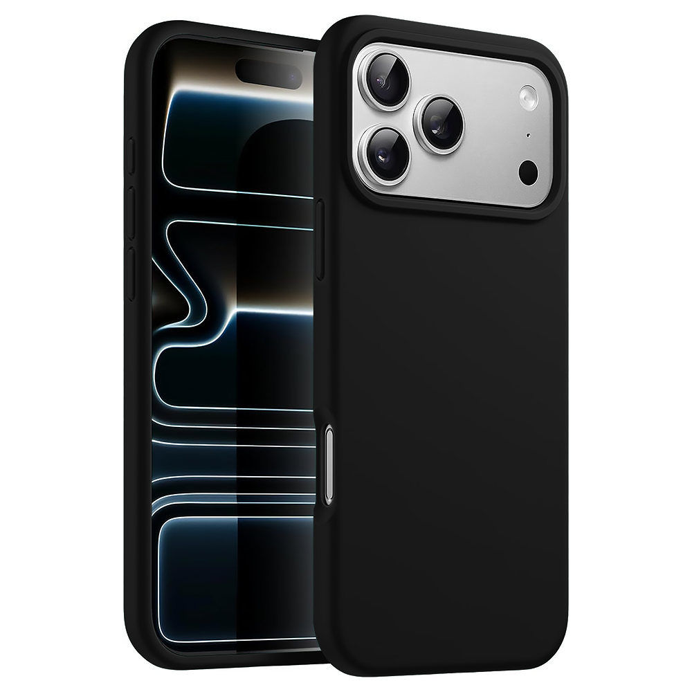 Husa Soft Silicone - iPhone 17 Pro - Negru