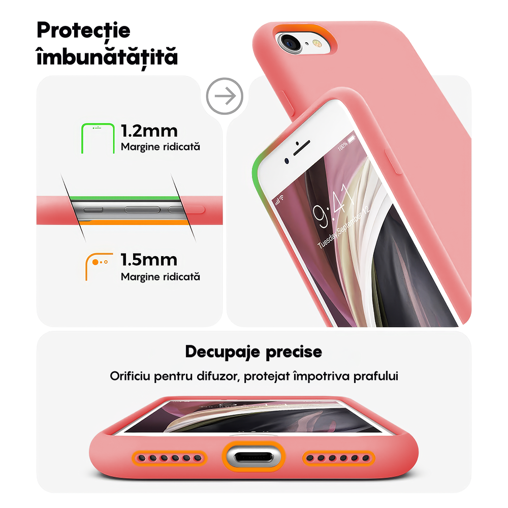 Husa Soft Silicone - iPhone 7/8/SE2 - Roz