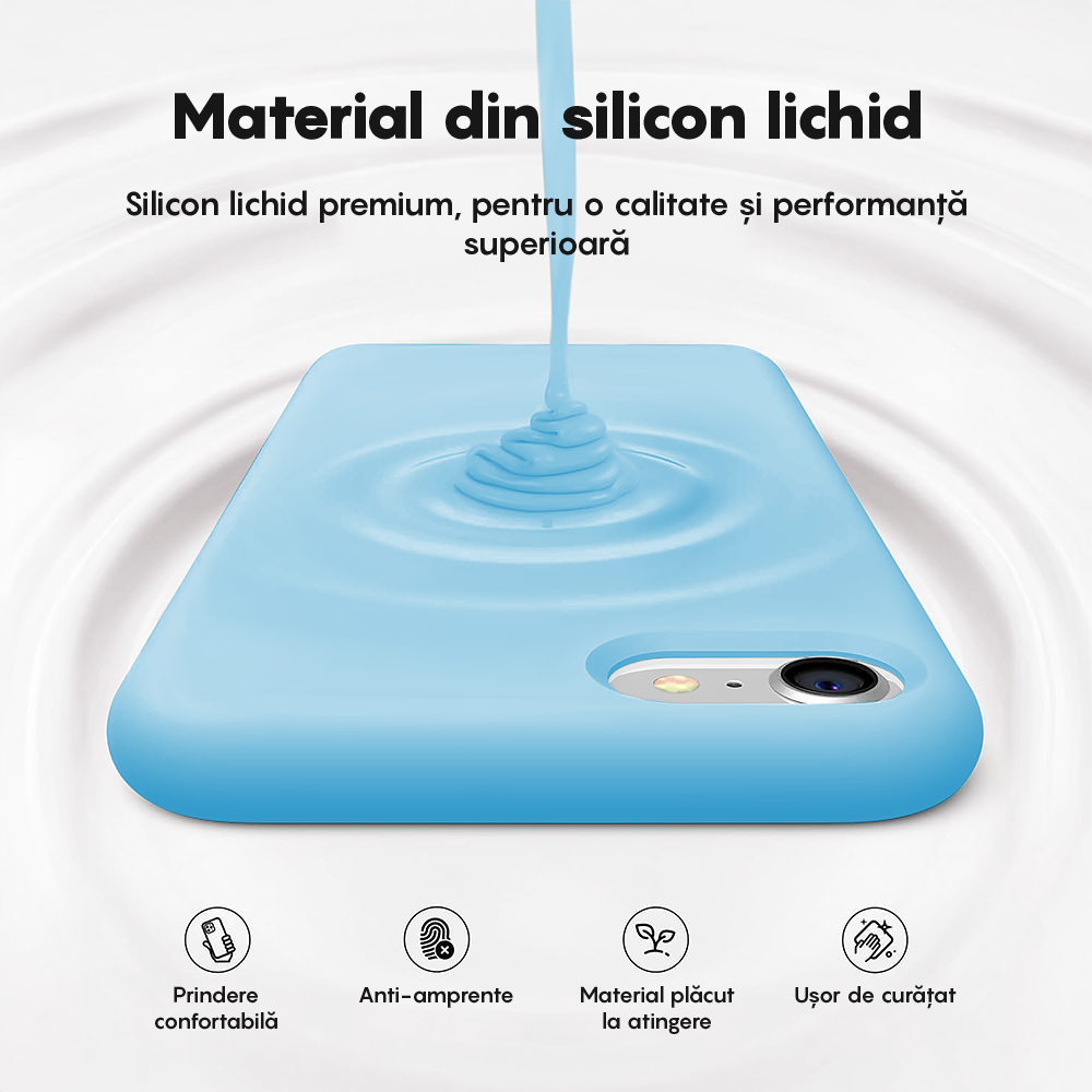 Husa Soft Silicone - iPhone 7/8/SE2 - Cadet Blue