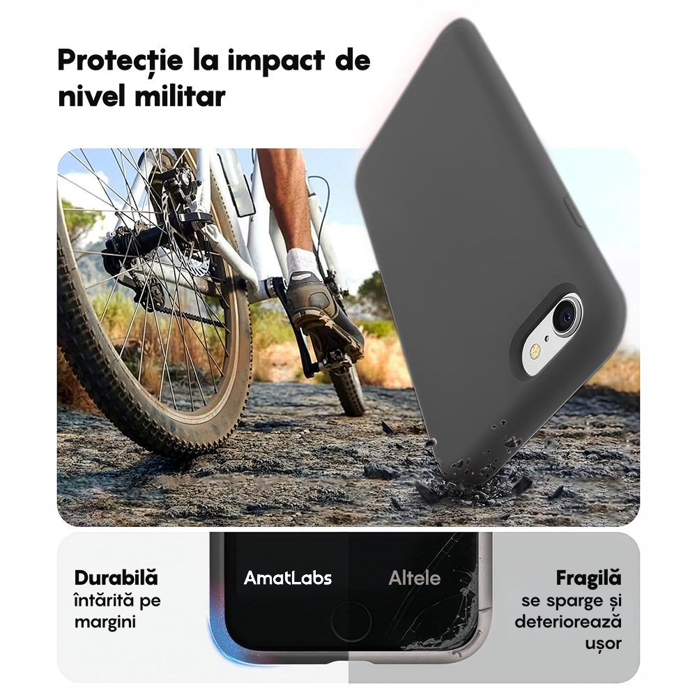 Husa Soft Silicone - iPhone 7/8/SE2 - Dark Gray