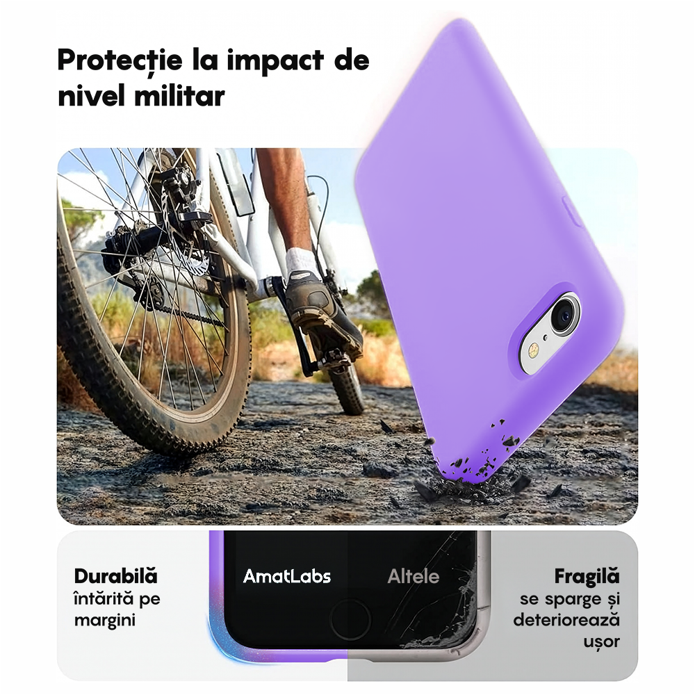 Husa Soft Silicone - iPhone 7/8/SE2 - Light Lilac