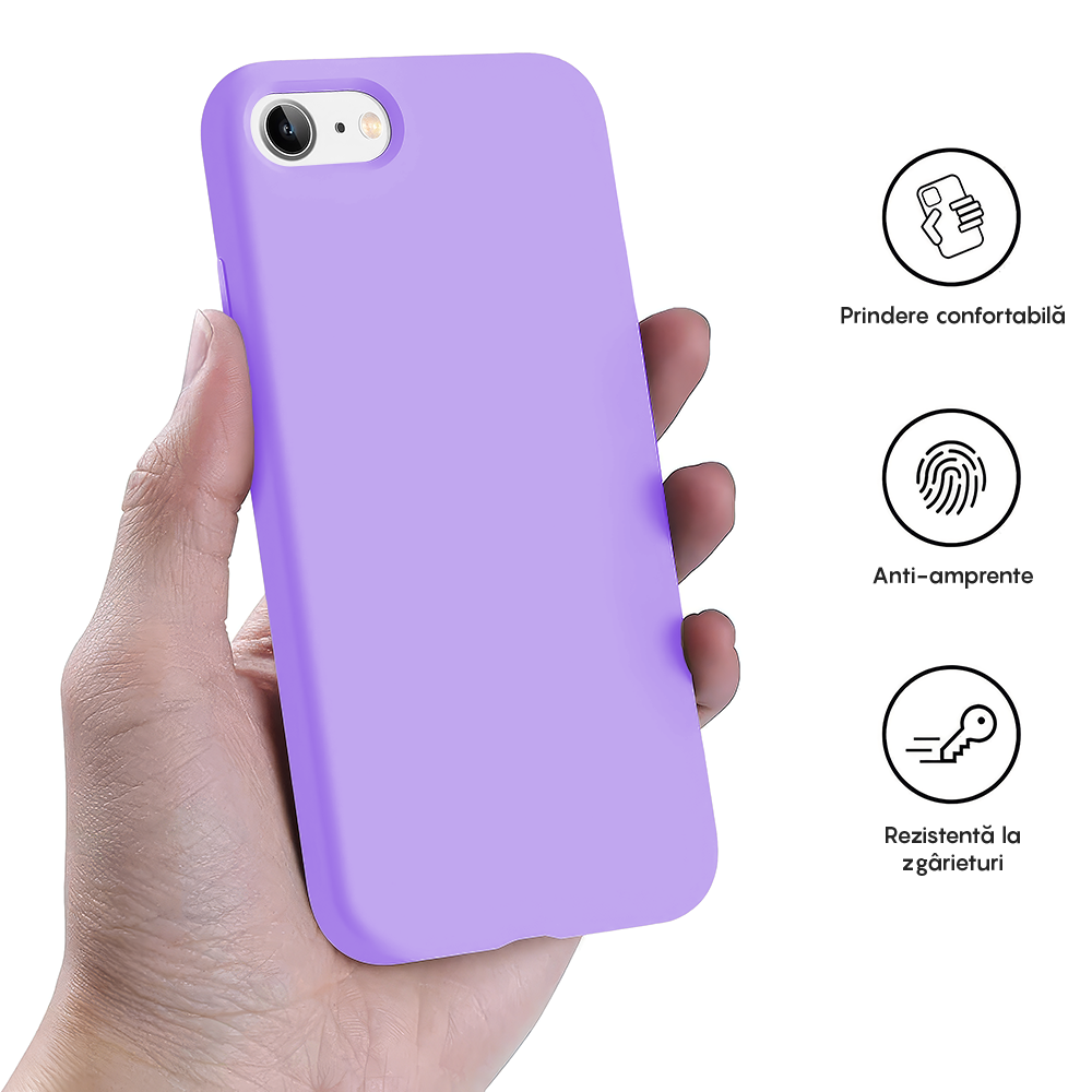 Husa Soft Silicone - iPhone 7/8/SE2 - Light Lilac