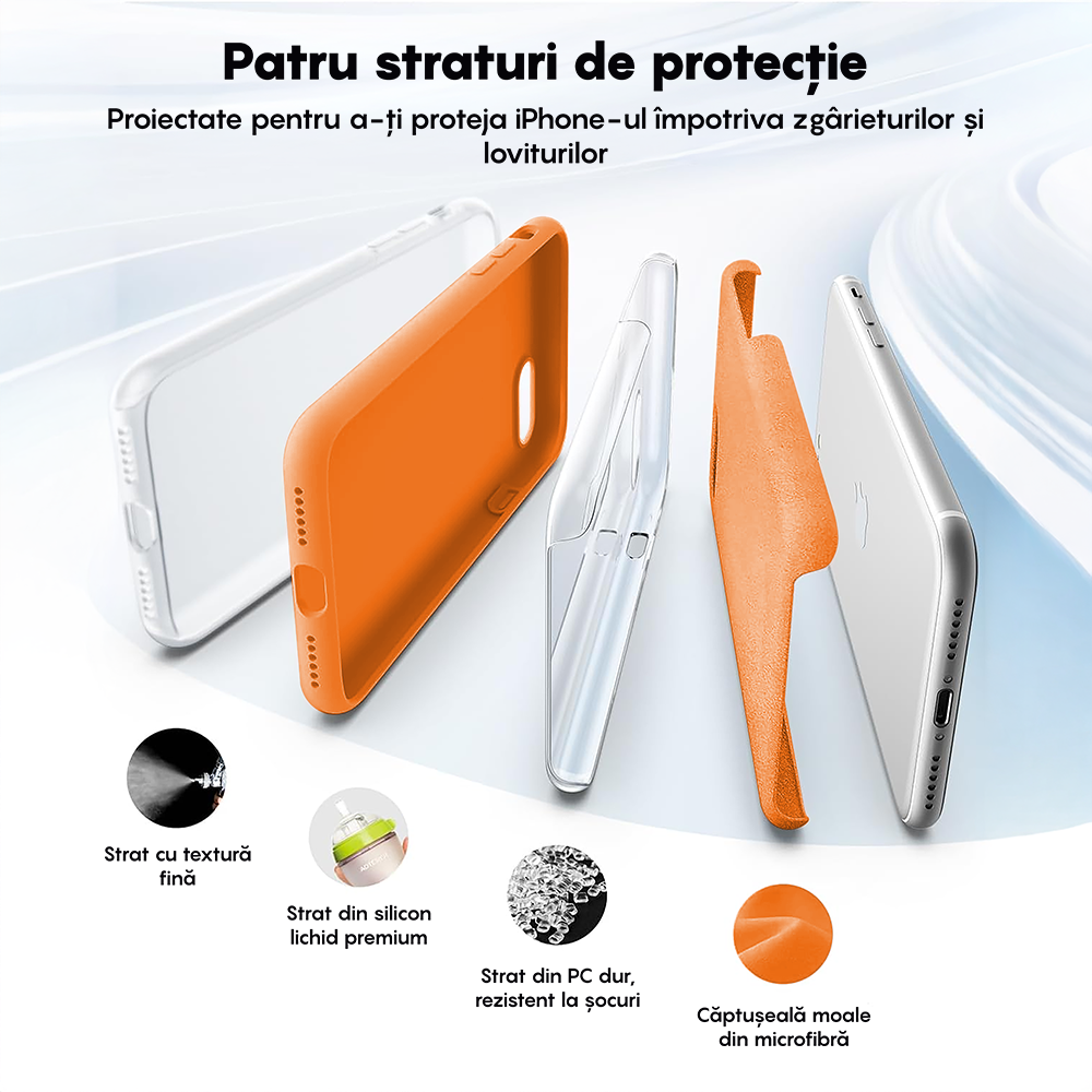 Husa Soft Silicone - iPhone 7/8/SE2 - Nectarine