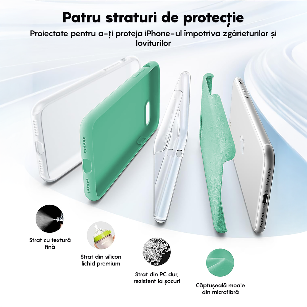 Husa Soft Silicone - iPhone 7/8/SE2 - Webster Green