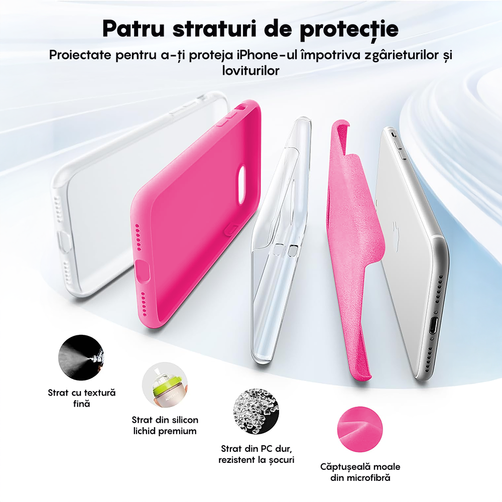 Husa Soft Silicone - iPhone 7/8/SE2 - Fuchsia