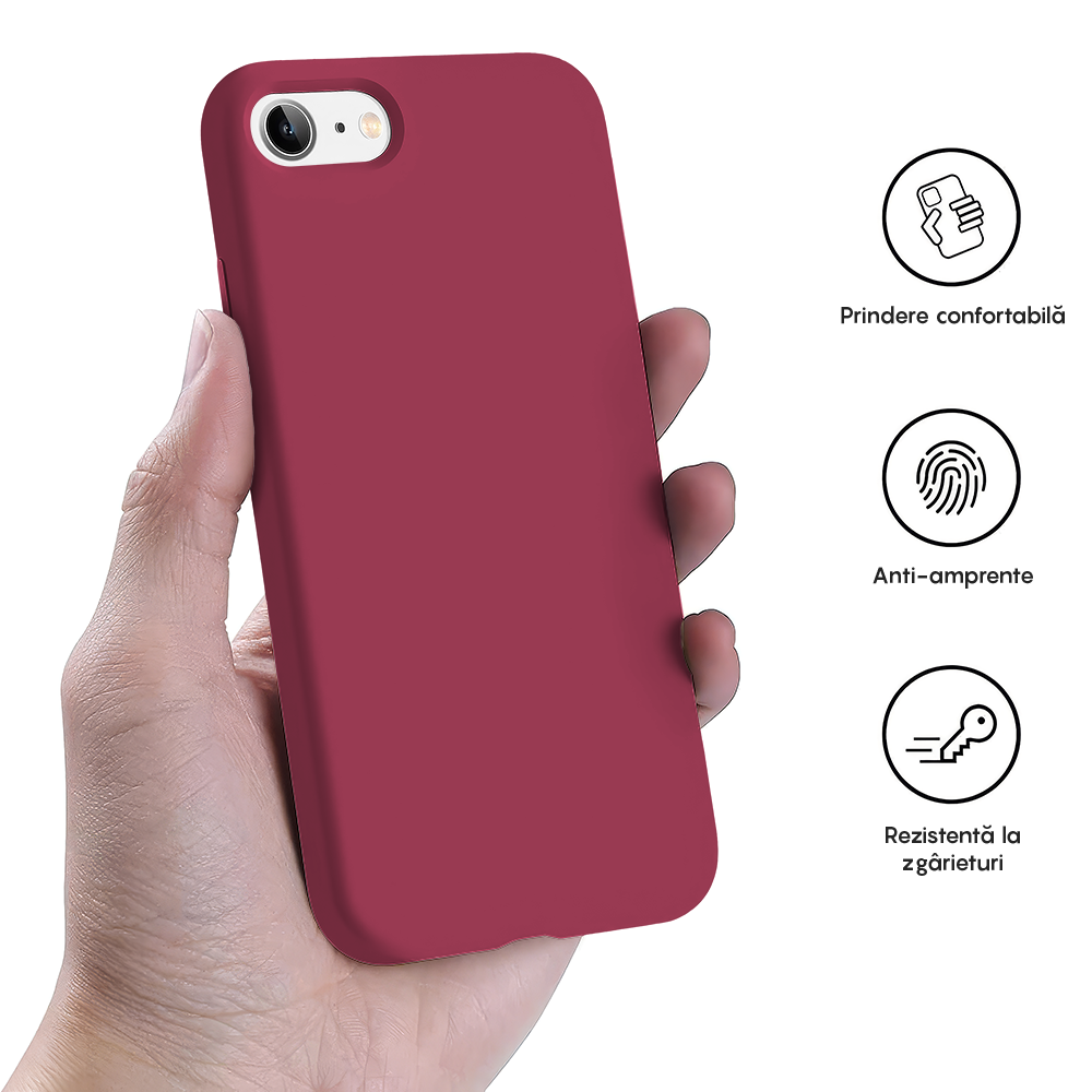 Husa Soft Silicone - iPhone 7/8/SE2 - Burgundy