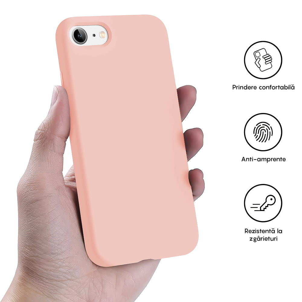 Husa Soft Silicone - iPhone 7/8/SE2 - Pink Sand