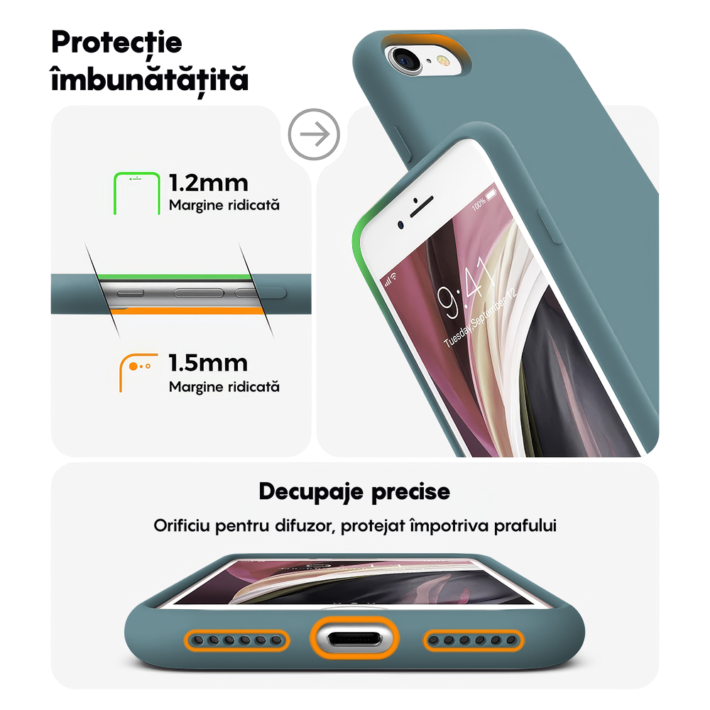 Husa Soft Silicone - iPhone 7/8/SE2 - Midnight Blue