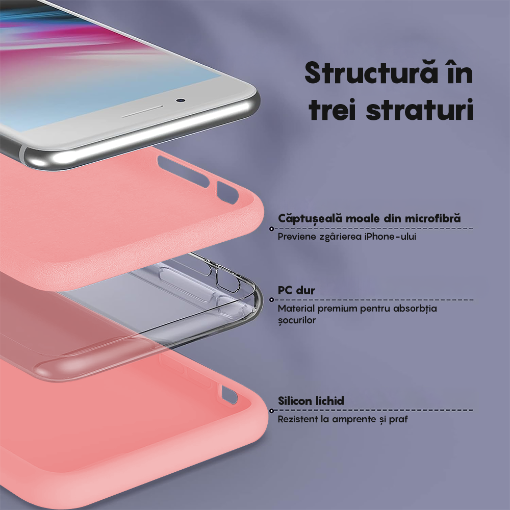 Husa Soft Silicone - iPhone 7 Plus/8 Plus - Roz