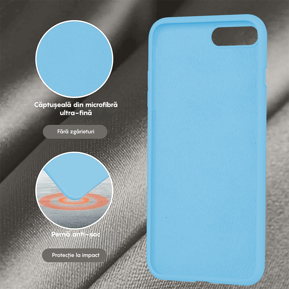 Husa Soft Silicone - iPhone 7 Plus/8 Plus - Cadet Blue