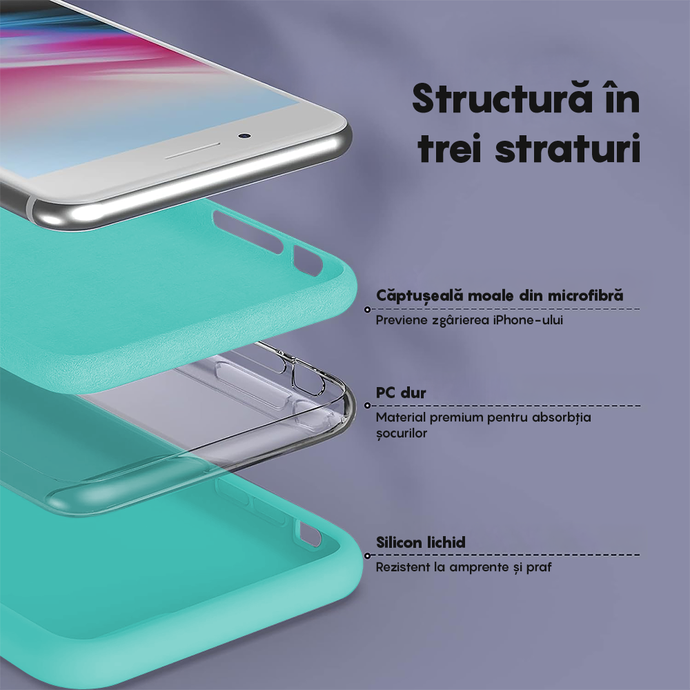 Husa Soft Silicone - iPhone 7 Plus/8 Plus - Turqoise
