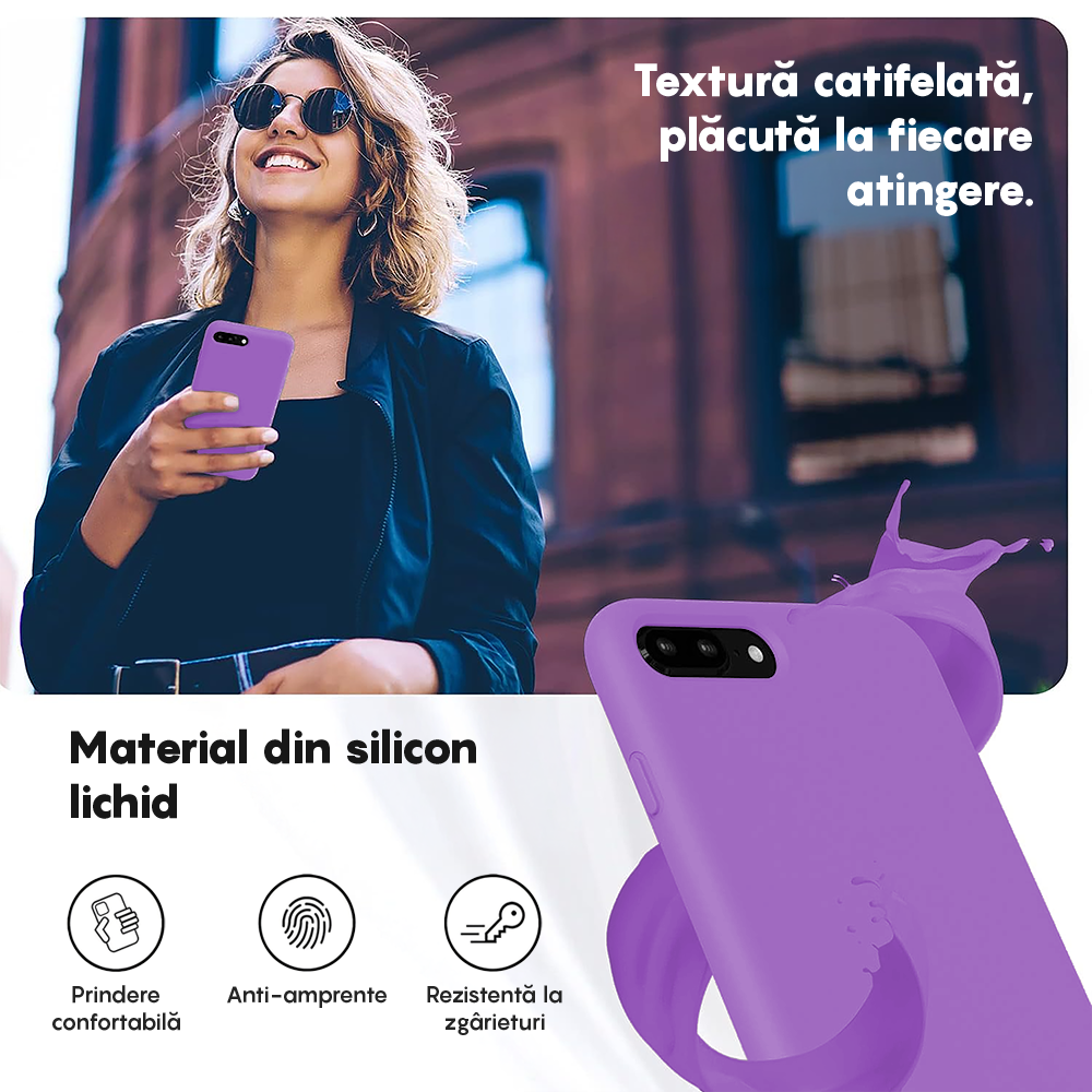 Husa Soft Silicone - iPhone 7 Plus/8 Plus - Light Purple
