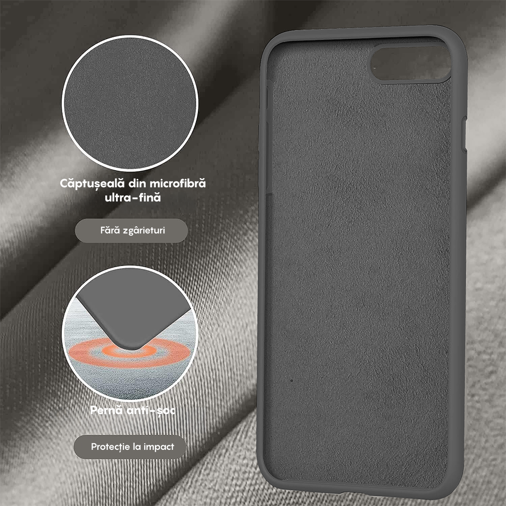 Husa Soft Silicone - iPhone 7 Plus/8 Plus - Dark Gray