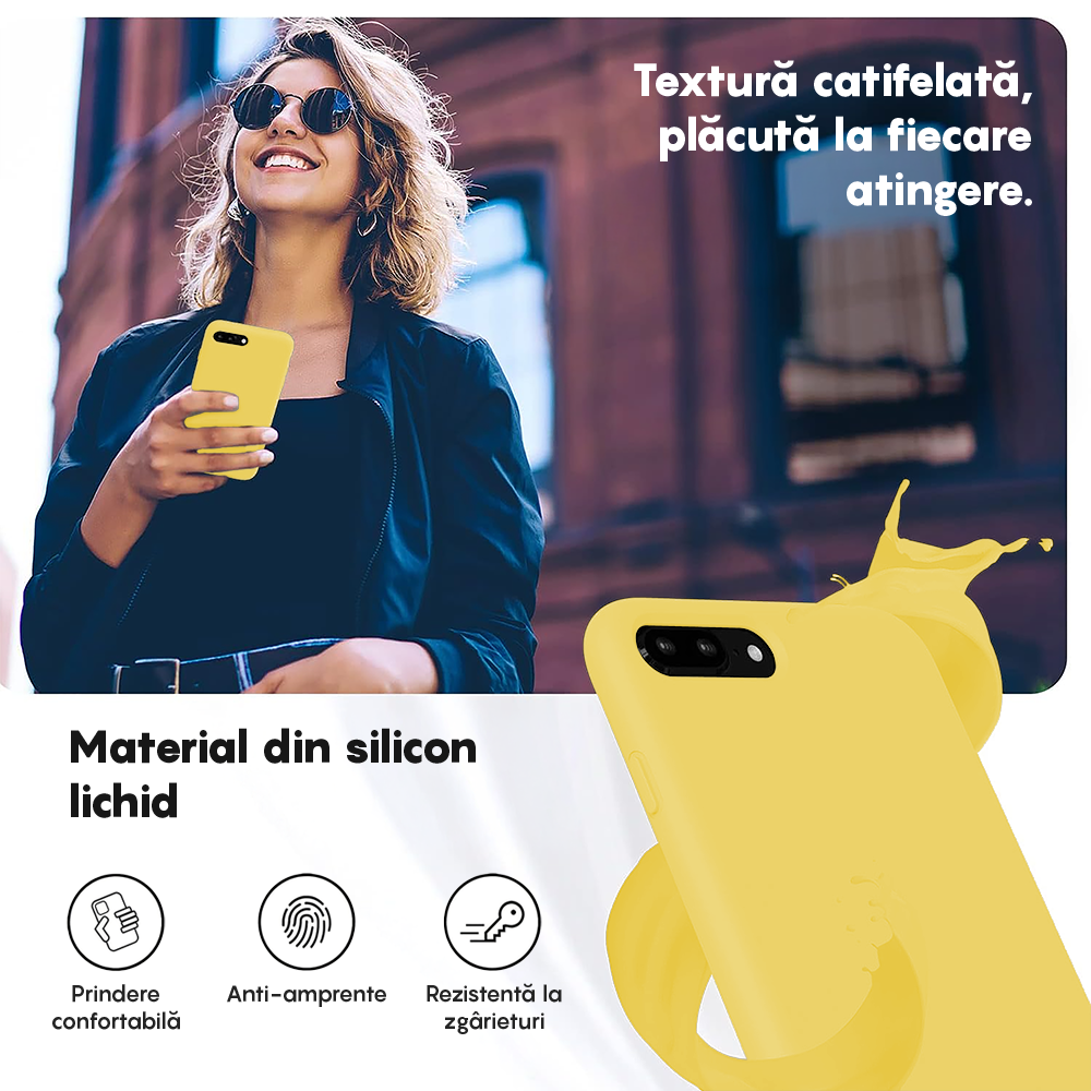 Husa Soft Silicone - iPhone 7 Plus/8 Plus - Yellow