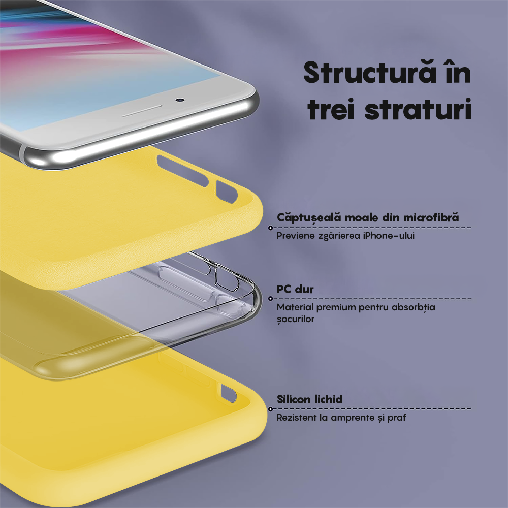 Husa Soft Silicone - iPhone 7 Plus/8 Plus - Yellow