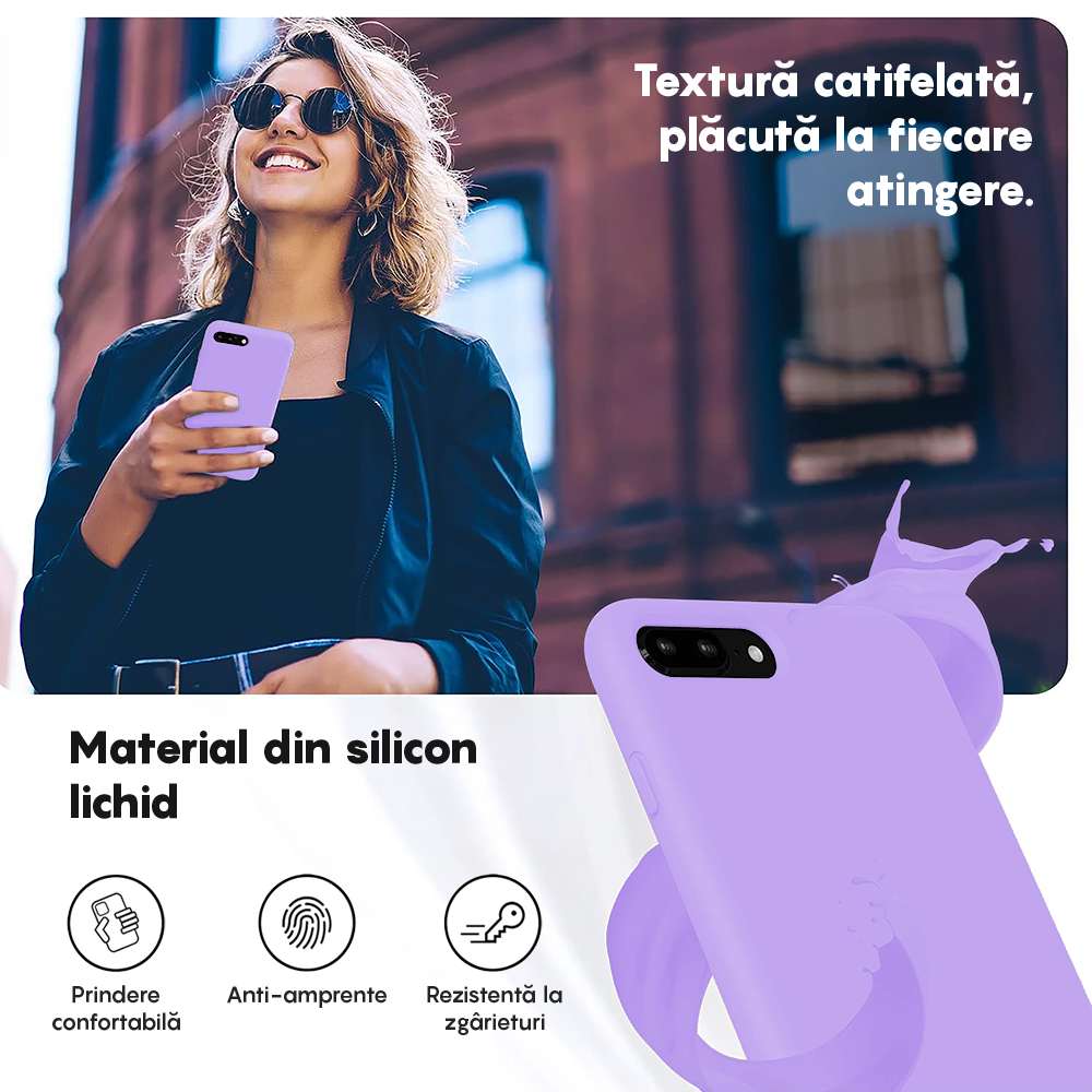 Husa Soft Silicone - iPhone 7 Plus/8 Plus - Light Lilac