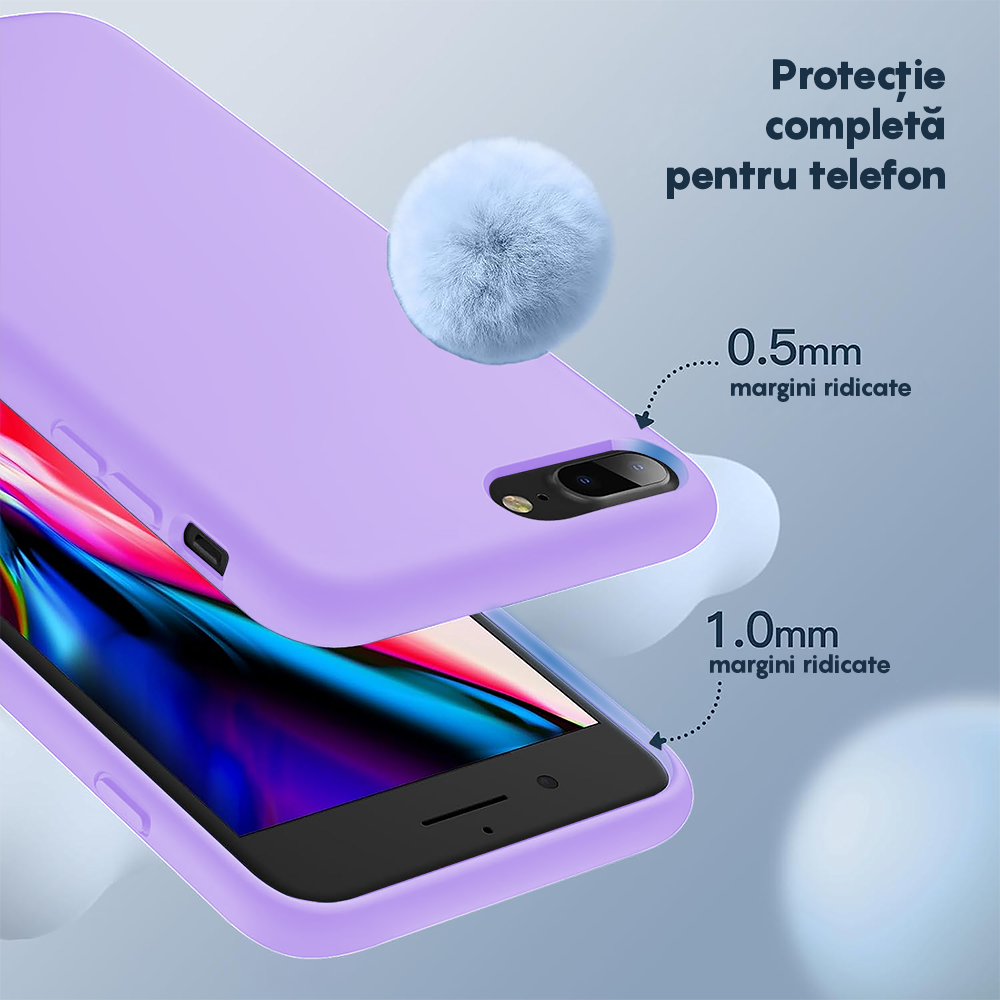 Husa Soft Silicone - iPhone 7 Plus/8 Plus - Light Lilac