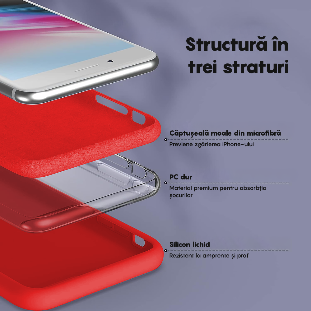 Husa Soft Silicone - iPhone 7 Plus/8 Plus - Red