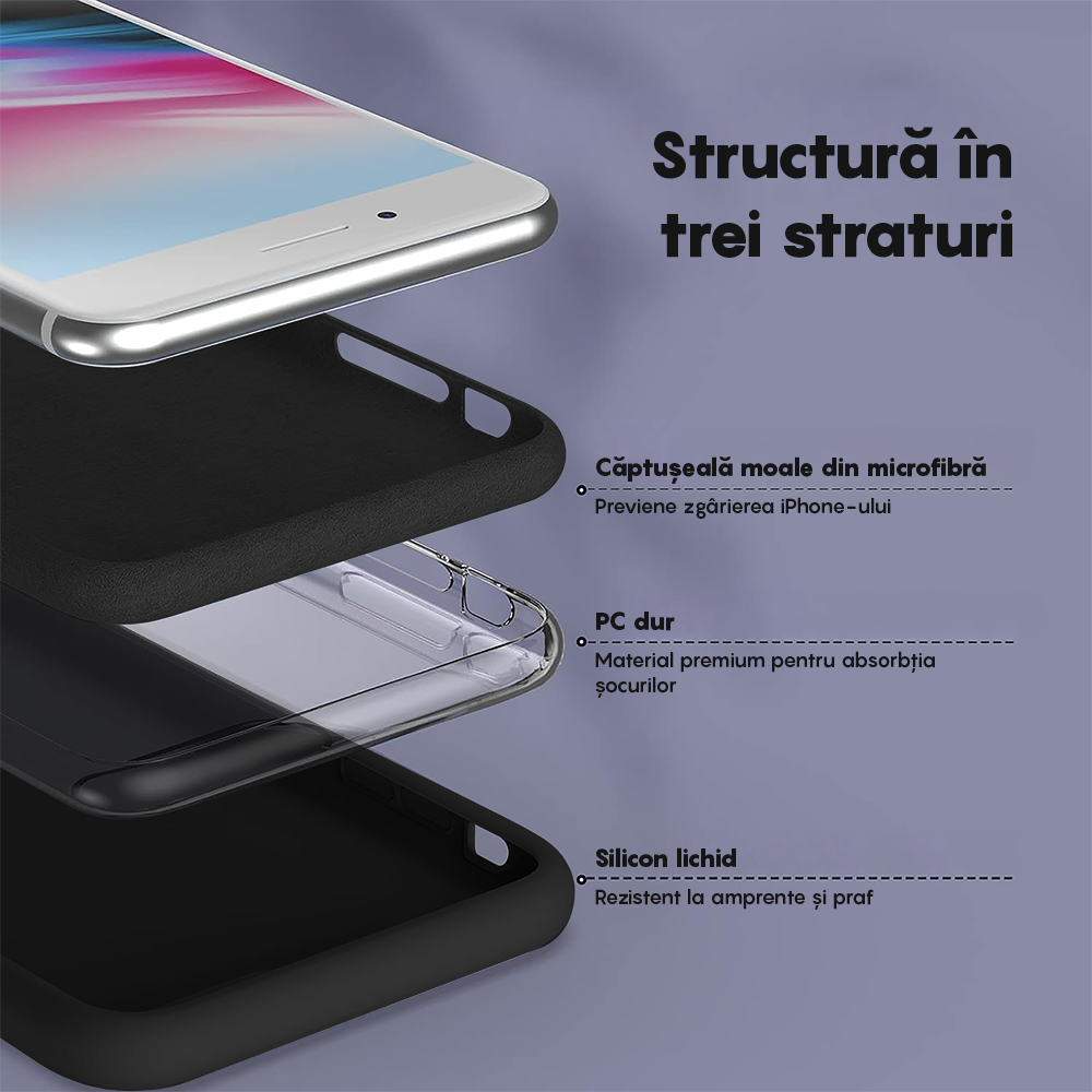 Husa Soft Silicone - iPhone 7 Plus/8 Plus - Negru