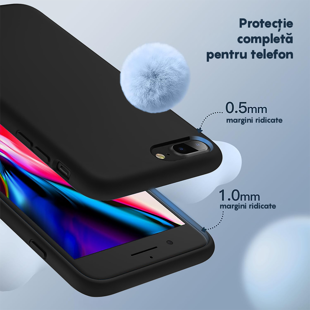 Husa Soft Silicone - iPhone 7 Plus/8 Plus - Negru