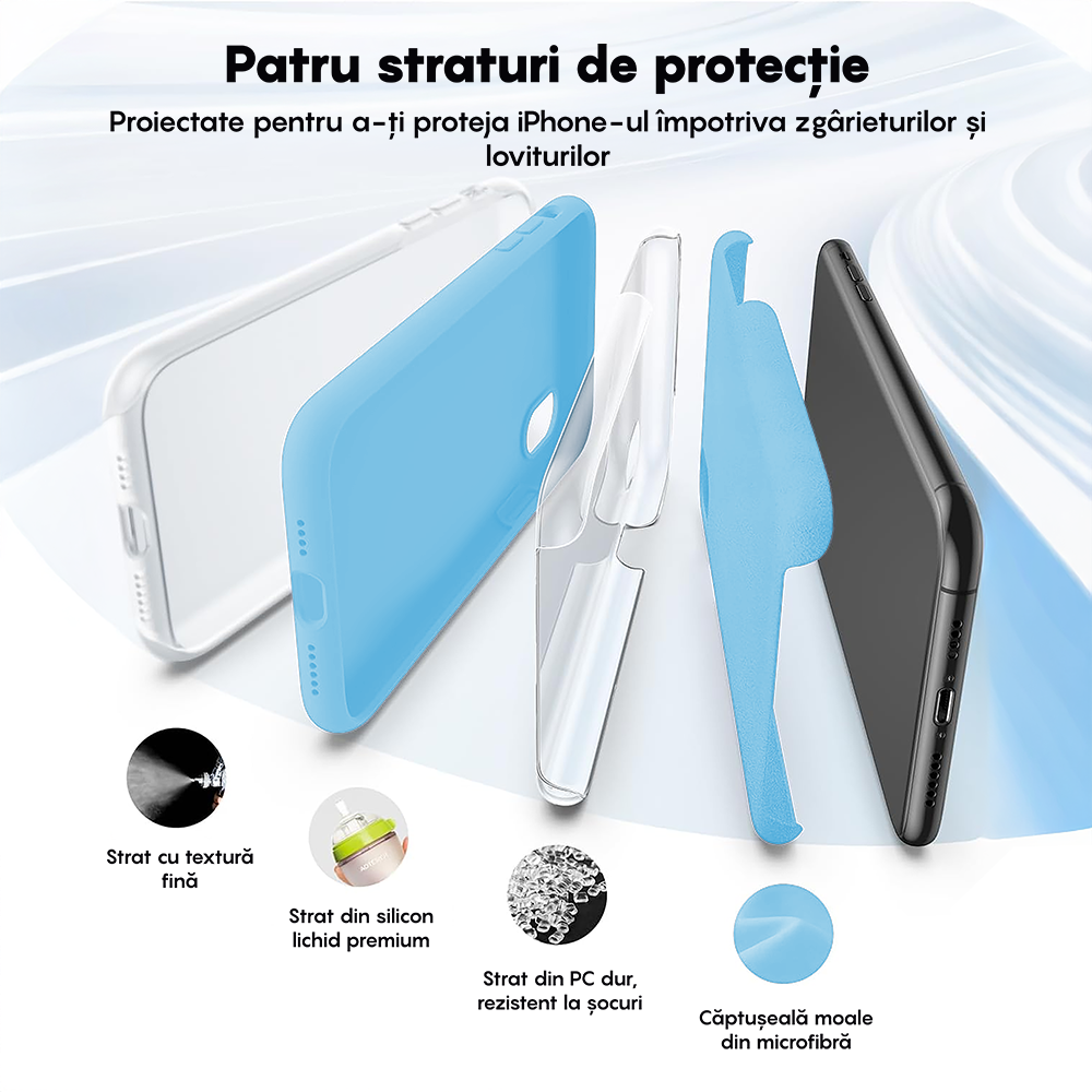 Husa Soft Silicone - iPhone XR - Cadet Blue