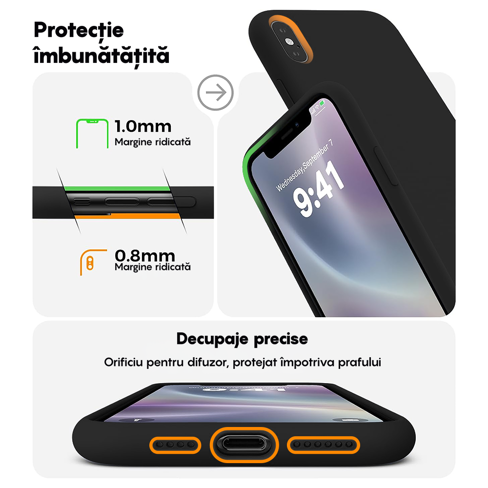 Husa Soft Silicone - iPhone XR - Negru