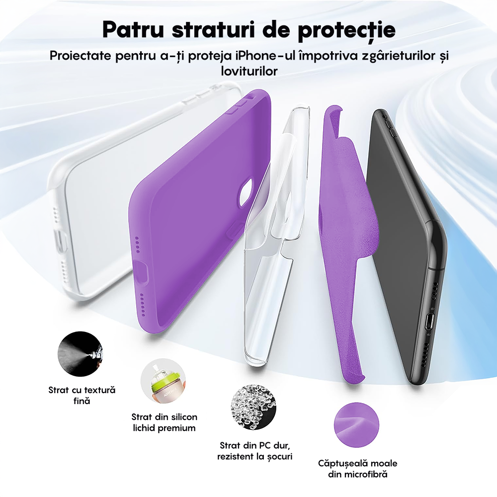 Husa Soft Silicone - iPhone XS Max - Light Purple