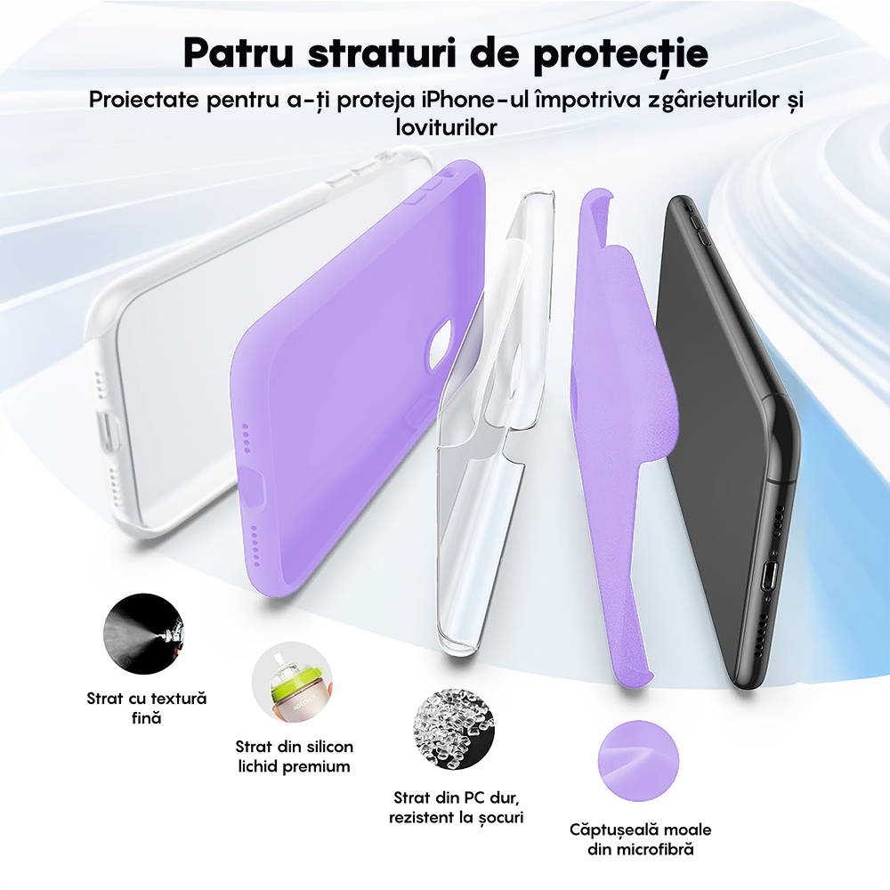 Husa Soft Silicone - iPhone XS Max - Light Lilac