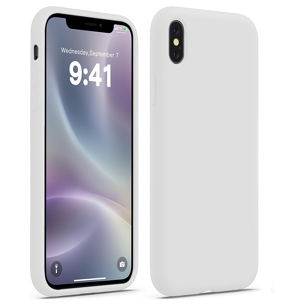 Husa Soft Silicone - iPhone X/XS - Alb