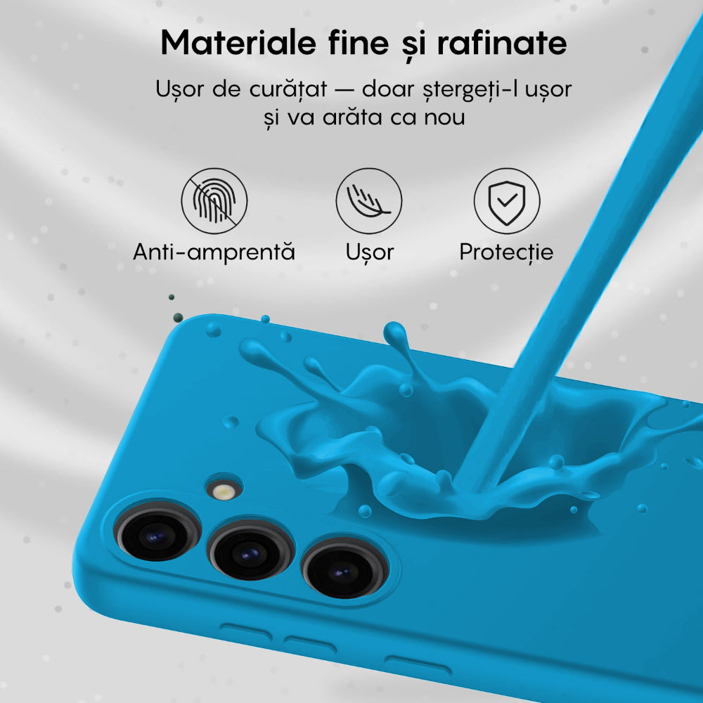 Husa Soft Silicone - Samsung Galaxy A55 5G - Cadet Blue
