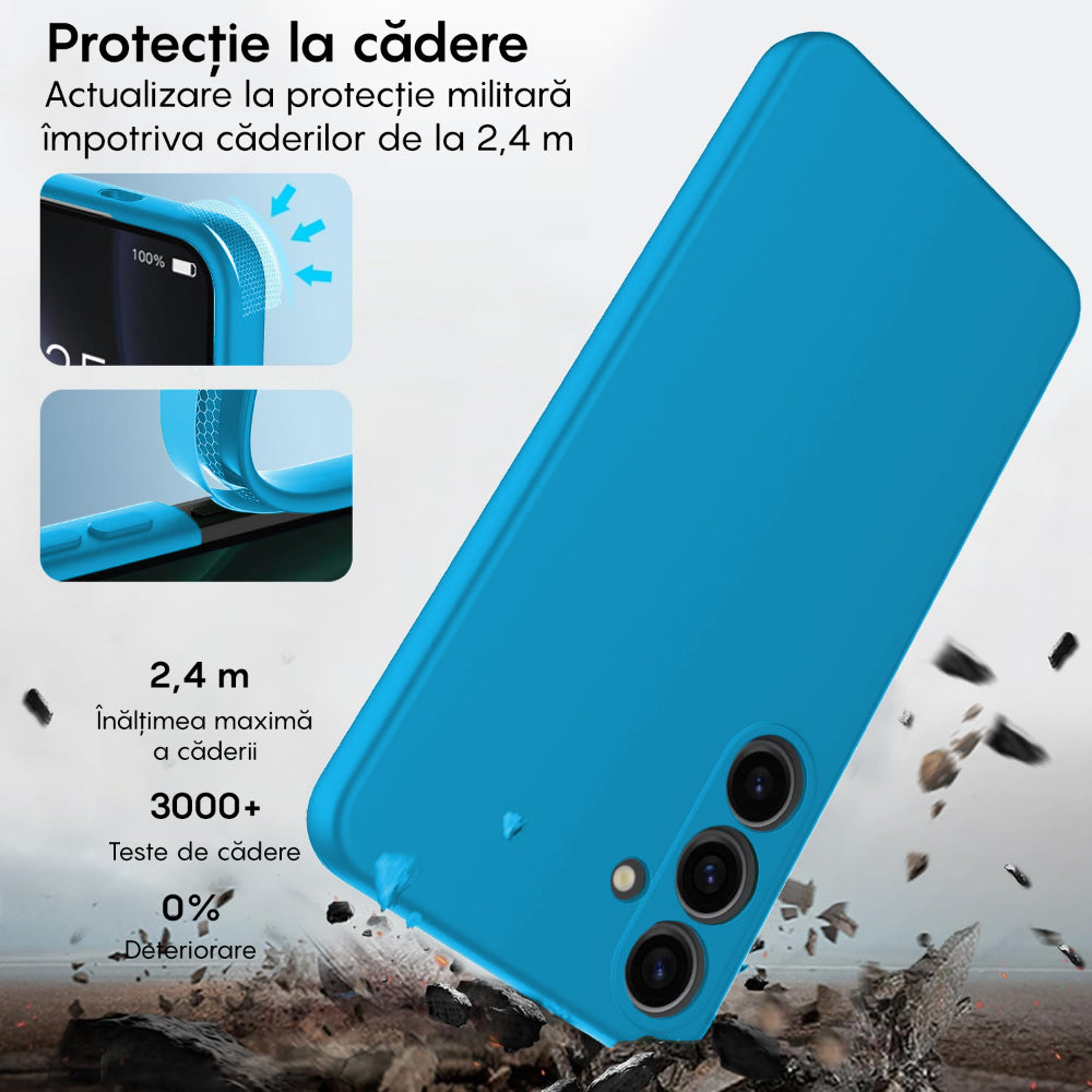 Husa Soft Silicone - Samsung Galaxy A55 5G - Cadet Blue
