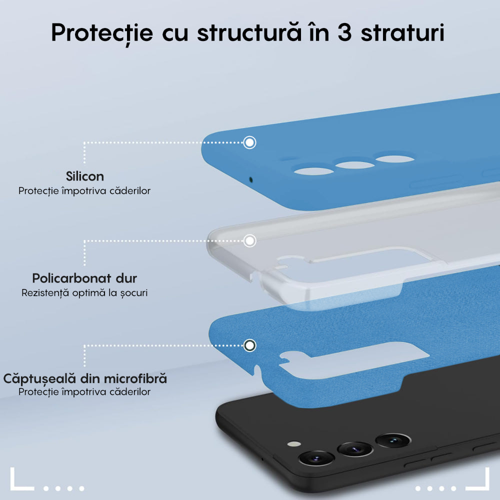Husa Soft Silicone - Samsung Galaxy S22 - Cadet Blue