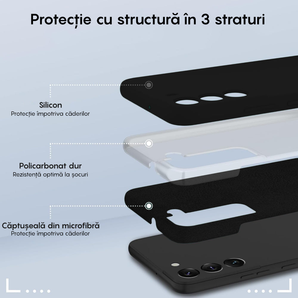 Husa Soft Silicone - Samsung Galaxy S22 - Negru