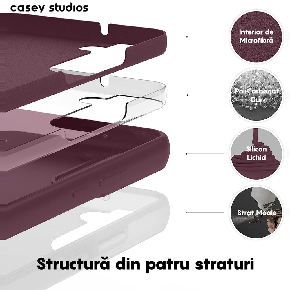 Husa Soft Silicone - Samsung Galaxy S22 Plus - Burgundy